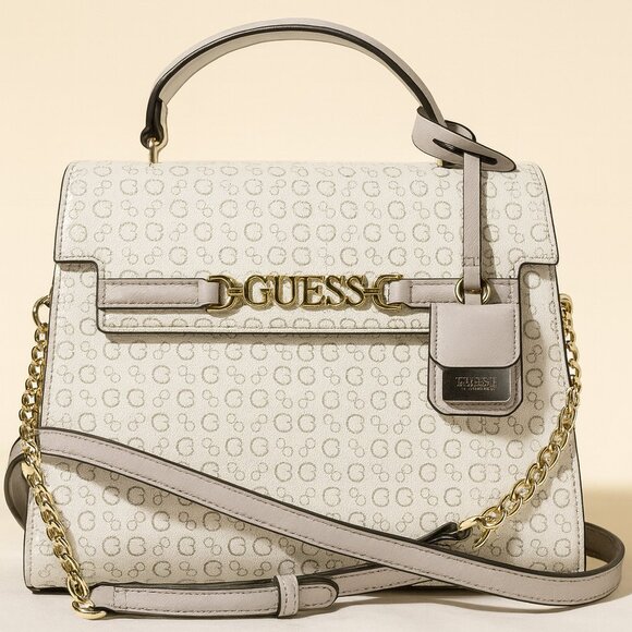 Guess Rhiannon Logo Top Handle Bag - Picture 1 of 5